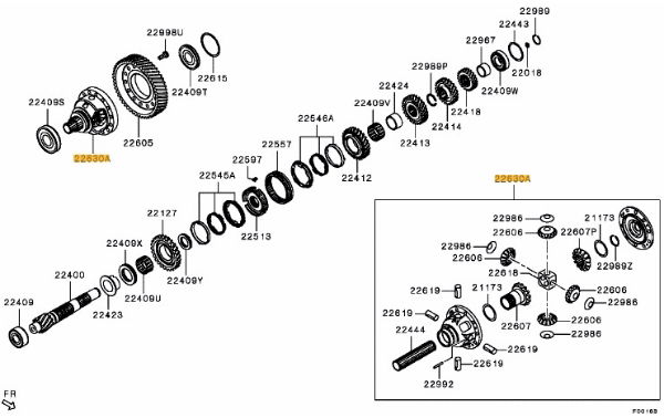 Differential&gear assy,M/T