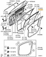 Weatherstrip, FR door opening,inner RH