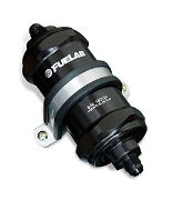 FUELAB: 858 SERIES IN-LINE FUEL FILTER WITH CHECK VALVE: -10AN INLET/OUTLET