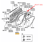 Main Door Seal Rear RH Evo 4-6- *Special Order Part 