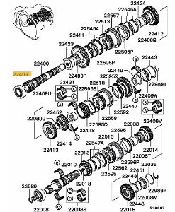 Output Shaft Bearing (1st) - Evo 4-9