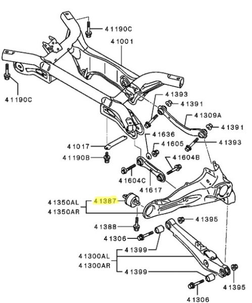 Rear trailing arm bush
