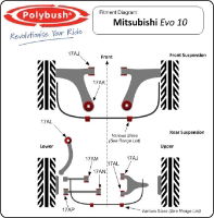 Polybush: Rear Camber Arm Bush: Evo X (Pair)