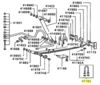 Spring bracket kit leaf spring, rear