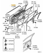 Moulding FR door LH