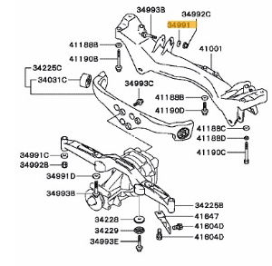 Washer RR susp. crossmember