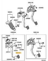 Rubber, brake pedal