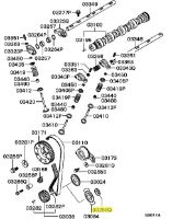 Spacer, timing belt train