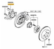 Knuckle rear axle RH Evo 7-9