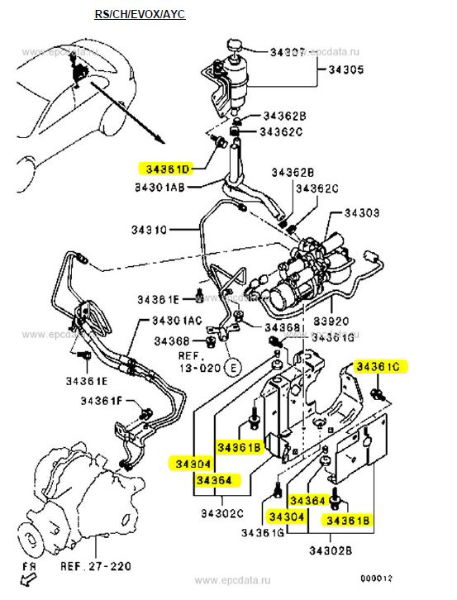 AYC Bolt Kit : EVO X - RS/CH/EVOX/AYC