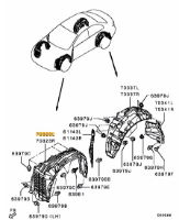 Shield kit, front splash LH