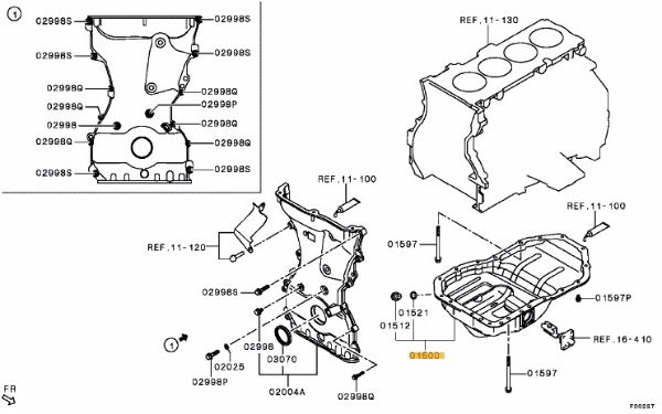 Oil pan, engine