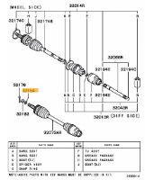 Washer, rear axle driveshaft Evo 4-9