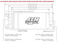 AEM 400lph Inline High Flow Fuel Pump (AN & Metric Options)