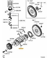 Bearing crankshaft Plain STD 2 Lower