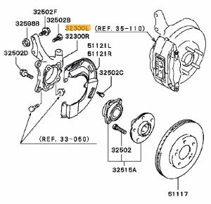 Knuckle, front LH