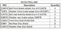 Brakes Bolt Kit : Evo 7-9