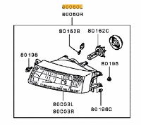 Head Lamp Assy LHS Evo 4-6TME