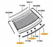 Clip RR window moulding