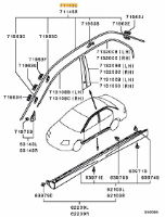 Roof Moulding Run Channel LH Evo 7-9