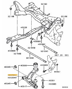 Front lower arm Assy Evo 7-9 LH