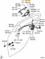 Gasket, RR door outside handle