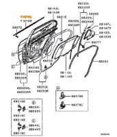 Drip Moulding RR door window LH Evo 7-9