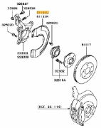 Dust cover front LH Evo 5-9 Brembo