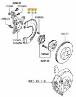 Dust cover front LH Evo 5-9 Brembo