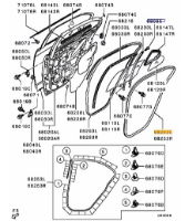 Weatherstrip, RR door opening,inner LH