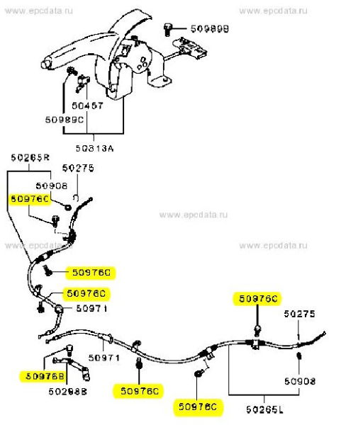 Handbrake Cable Bolts : Evo 4-6 GSR & RS 