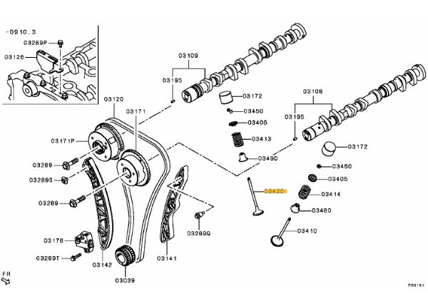 Valve, exhaust Evo X