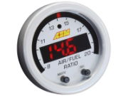 AEM: X-Series Wideband UEGO AFR Sensor Controller Gauge (Silver bezel and white face)