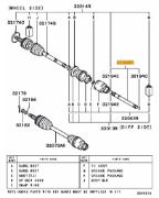 Shaft front axle inr. RH