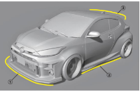 Voltex: Rear Wing Assembly H3, Width 1400mm, Wet Carbon