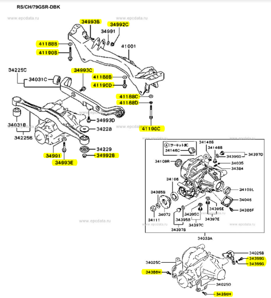 Rear Diff Bolt Kit: EVO 7-9 GSR - RS/CH/79GSR-DBK