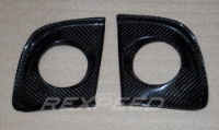 Rexpeed Carbon Fibre Fog Light Trim - Evo X