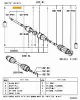 Shaft front axle inr. LH