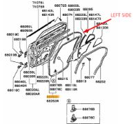 Main Door Seal Rear LH Evo 4-6- *Special Order Part 