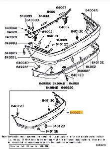 Face kit, rear bumper