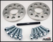 RSS: 340/10 (15mm) Hubcentric Silver Spacer/Silver Wheel Bolts