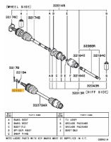 Nut FR +RR axle, drive shaft Evo 4-9