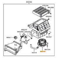 Fan blower assy heater