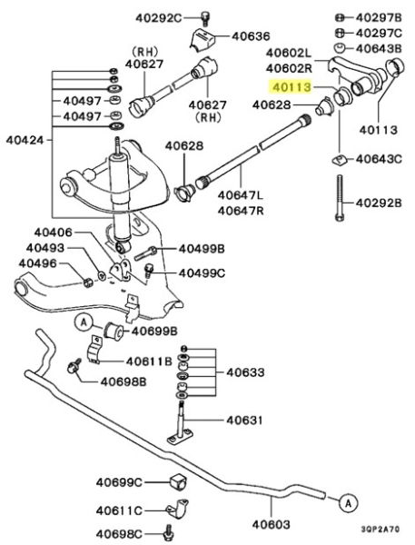 Collar, front suspension