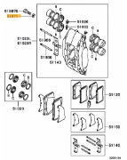 Washer, front brake caliper Evo 4-9