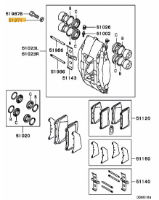 Washer, front brake caliper Evo 4-9