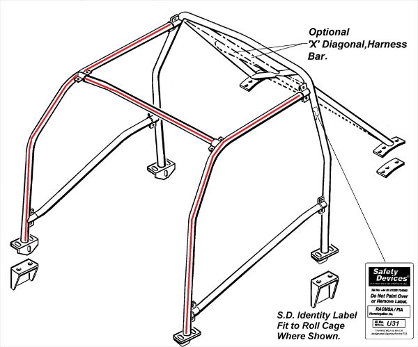 Safety Devices Front Cage - Evo 4-6