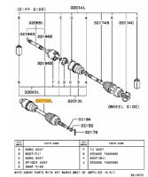 Shaft assy,FR axel drive,LH