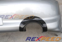 Rexpeed Carbon Exhaust Shield USDM Bumper - Evo 8-9