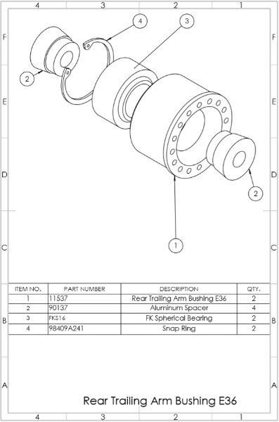 SPL: Rear Trailing Arm Bushings E36